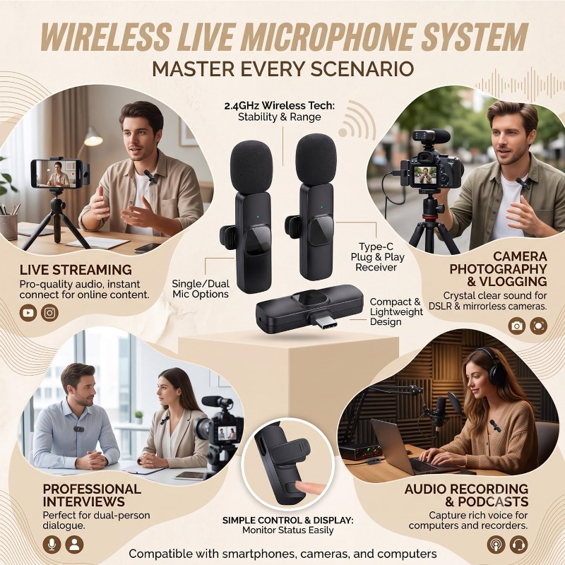 Microphone cravate sans fil, m - Video Gaming & Esports Usd Acc avis et prix